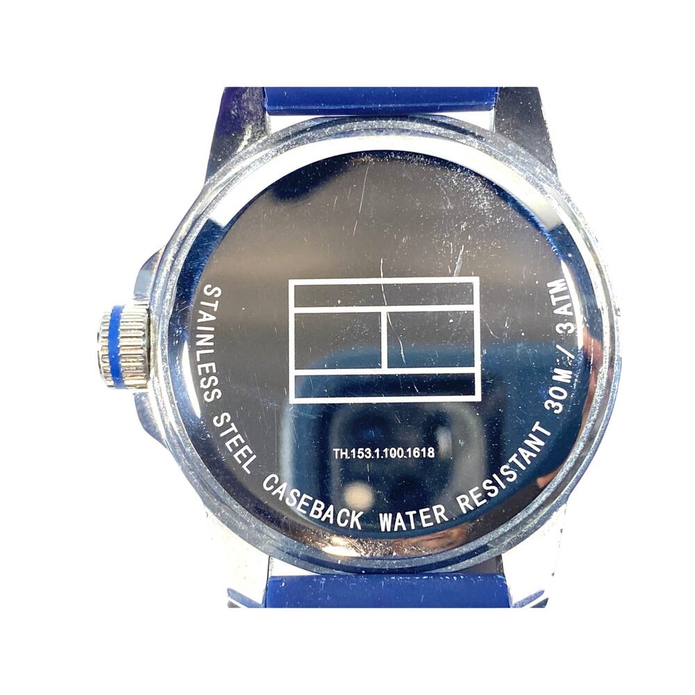 Tommy Hilfiger Mens Watch Blue Dial Quartz Date 30M Sport Nautical Americana - Picture 6 of 6